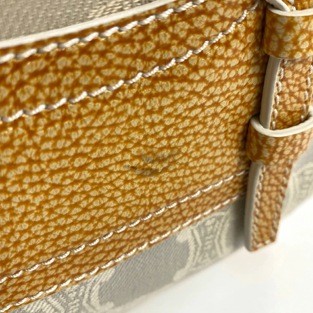 Celine Boogie Bag Macadam canvas handbag brown Ivory White - Picture 4 of 7